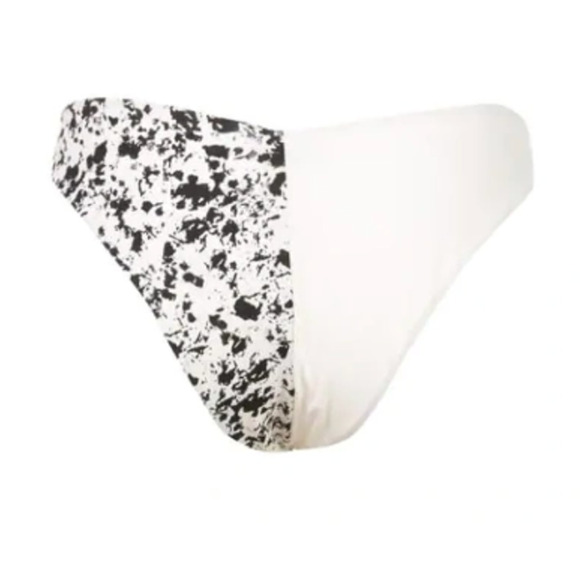 Onia Swim NWT Carmen Reversible Black White V-Waist Bikini Bottom Large - Picture 6 of 12